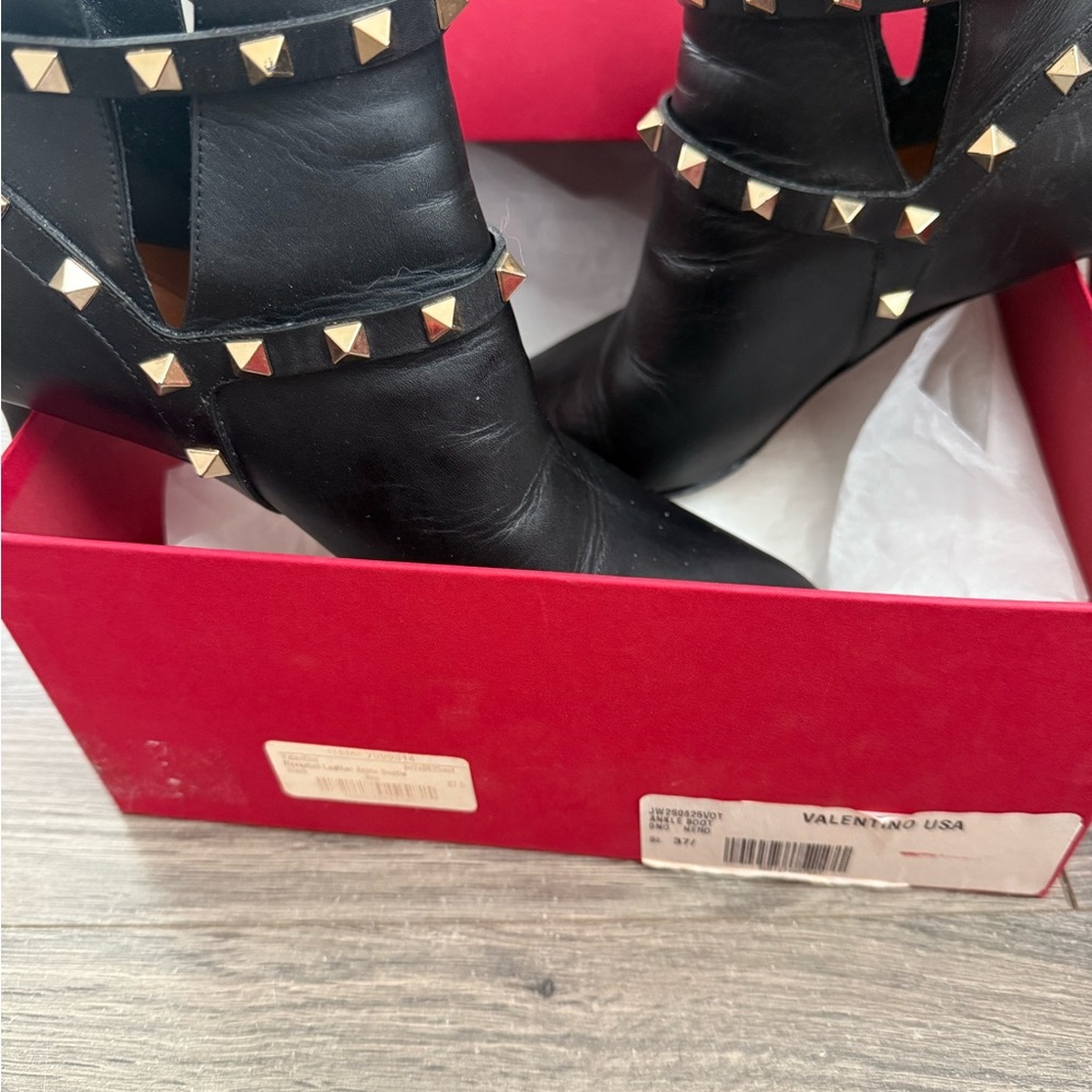 Valentino Women's Black Studded Ankle Boots